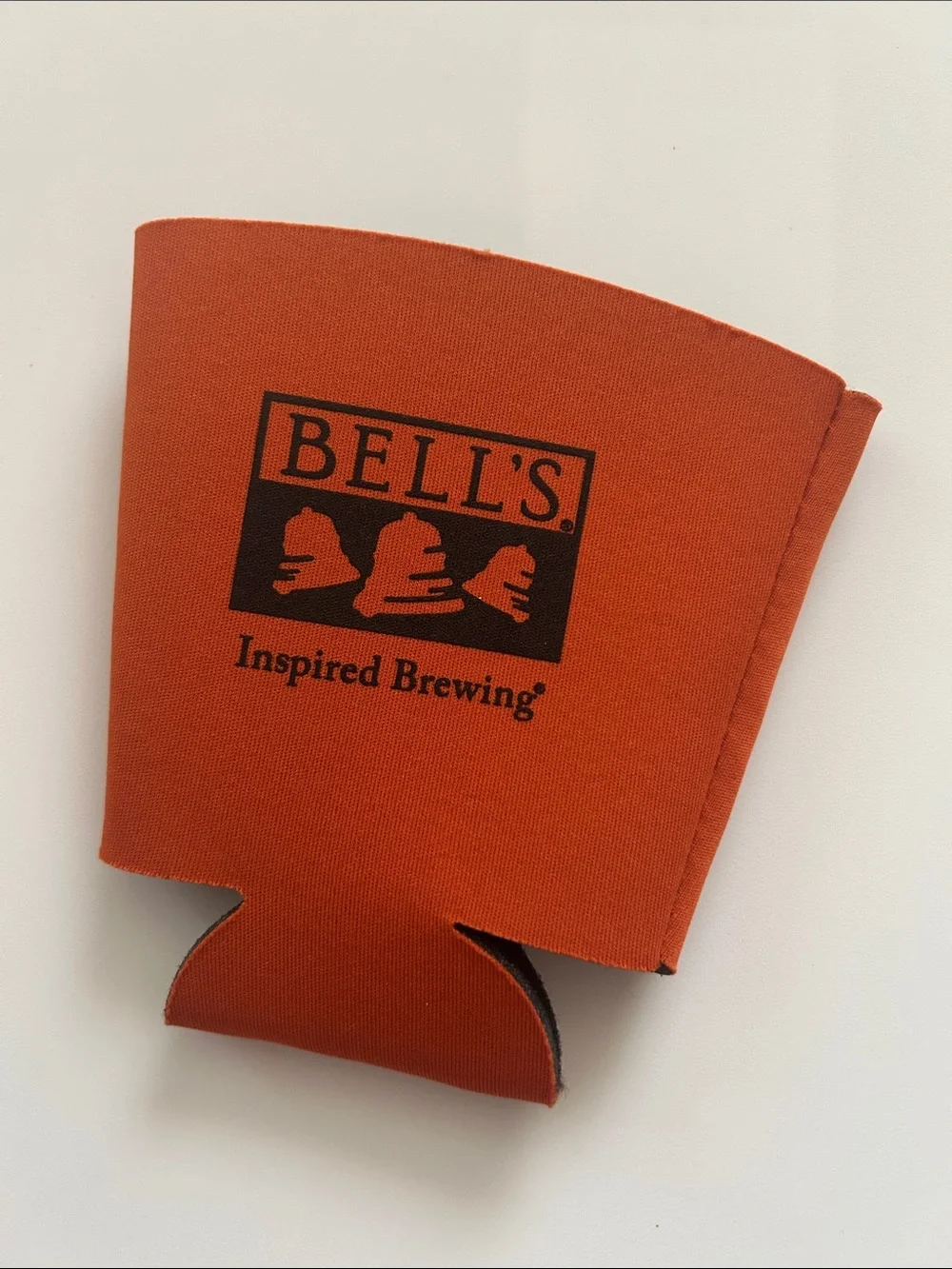 Bell's Inspired Brewing Orange Coozie Beer Can Cooler Brewery Collector